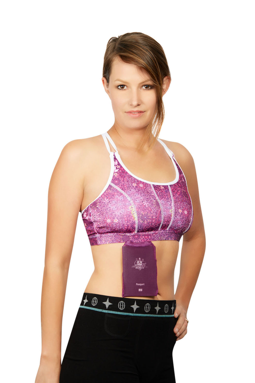 The travel Bra - Beach Travel Bra with secret pockets. Anti-Theft. Store your passport, cash, keys, jewellery, cards. Summer clearance. Available in sizes extra small, small, medium and large.