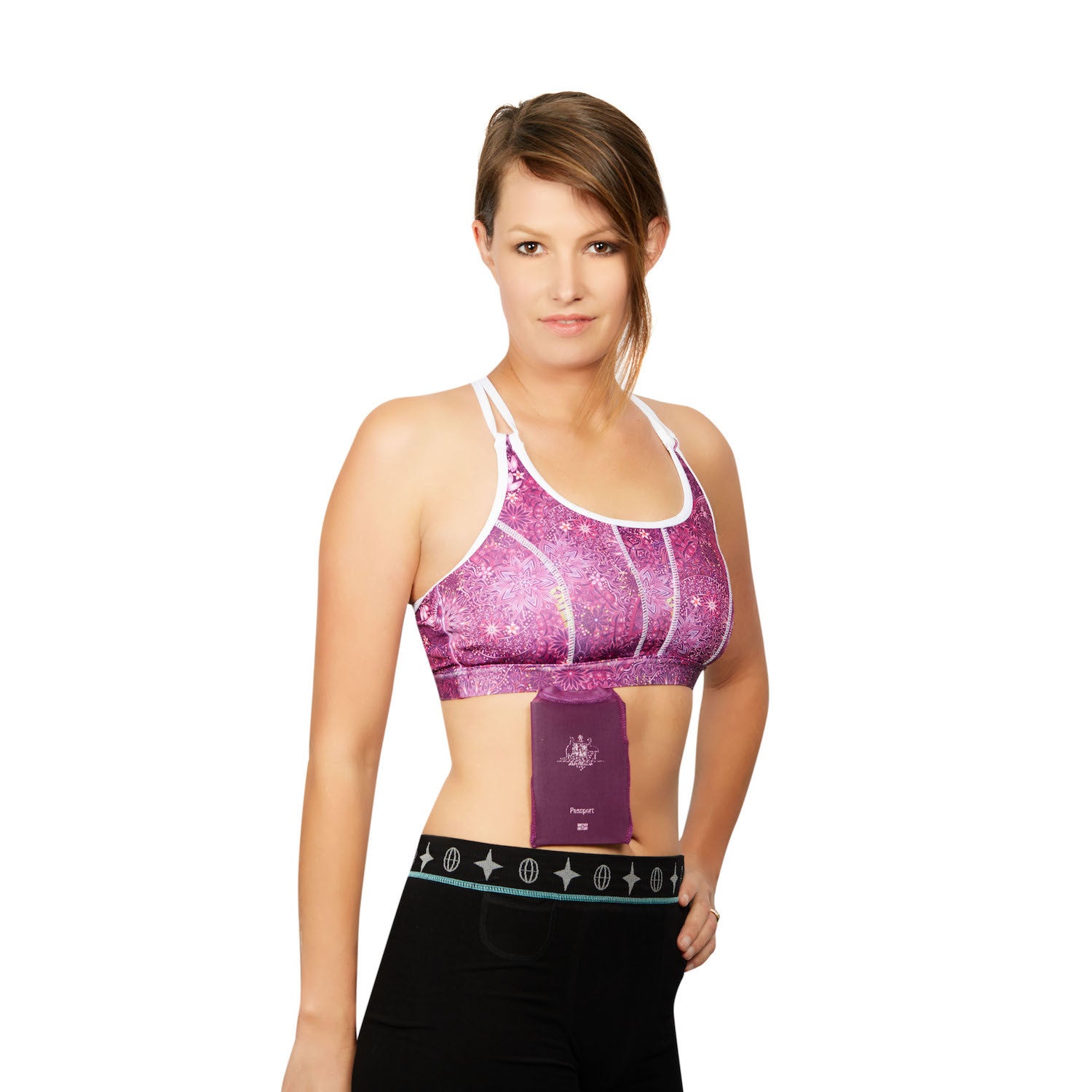 The travel Bra - Beach Travel Bra with secret pockets.  Anti-Theft.  Store your passport, cash, keys, jewellery, cards.  Summer clearance.  Available in sizes extra small, small, medium and large.
