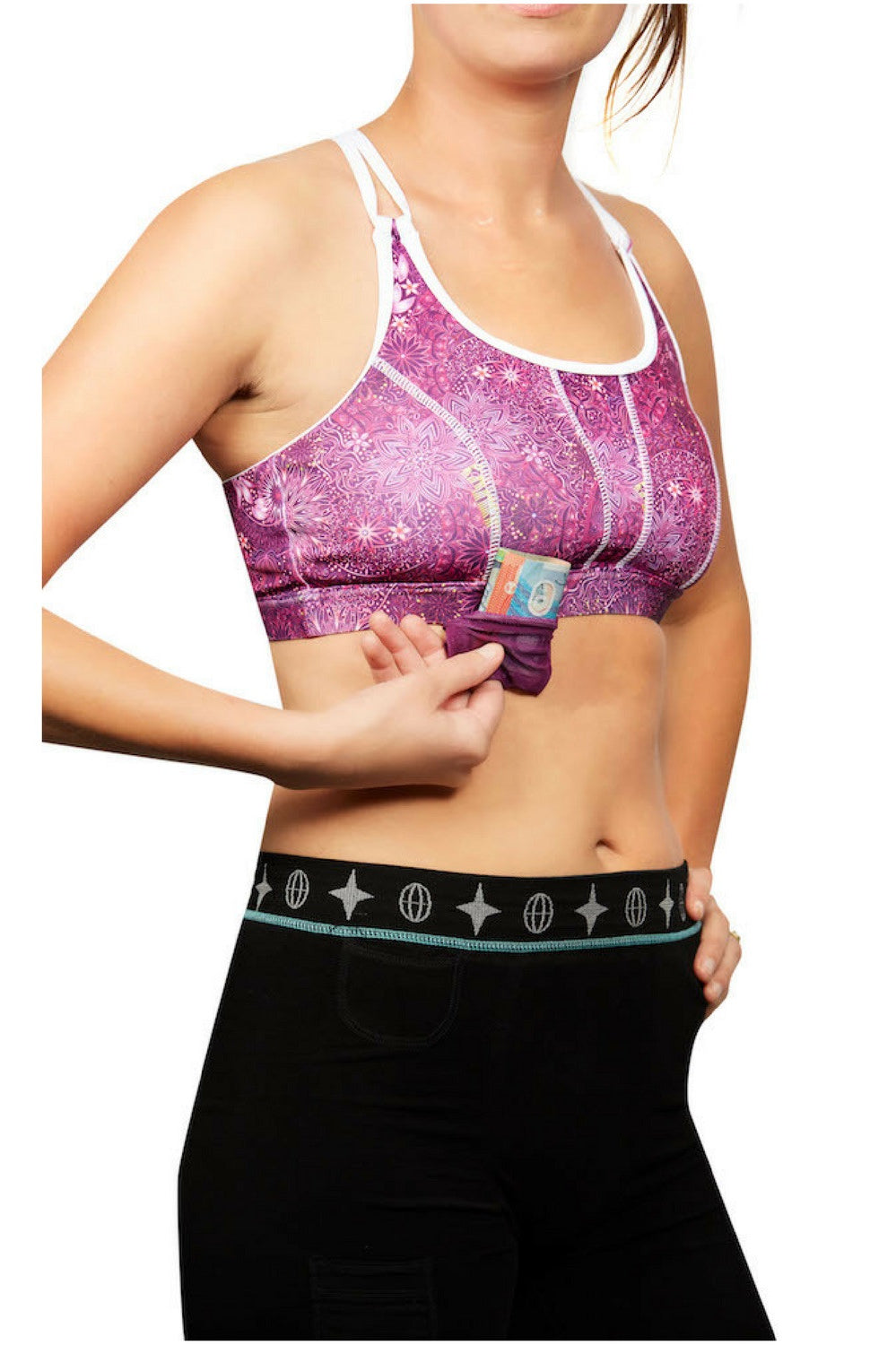 The travel Bra - Beach Travel Bra with secret pockets. Anti-Theft. Store your passport, cash, keys, jewellery, cards. Summer clearance. Available in sizes extra small, small, medium and large.