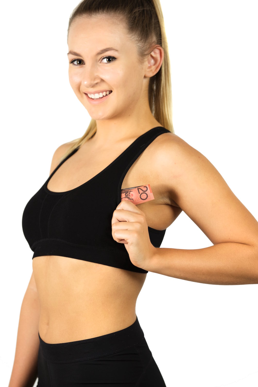 The Travel Bra - Comfort Bamboo Travel Bra with Racerback. Including secret pockets to keep valuables safe. Store passports, cash, cards. Can be used with breast prosthesis. Available in nude, pink and black. Sizes extra small, small, medium, large, extra large, 2XL and 3XL.