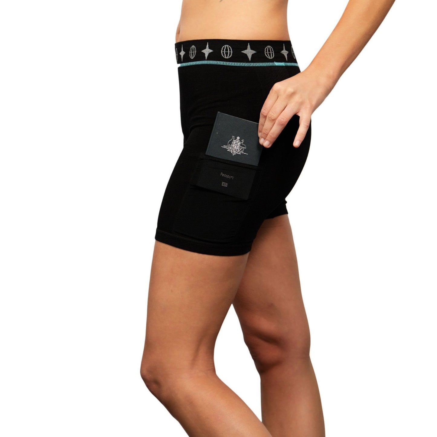 The Travel Bra - Bamboo Travel Trunks. With hidden pockets, machine-washable, perfect for travel. Passport pocket, cash pocket, card pockets included. Available in small, medium and large.