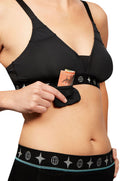 Ultra-Light Travel Bra Womens Pockets Anti Theft Black Secret